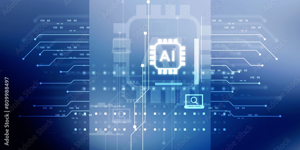 2d illustration Artificial Intelligence (AI) concept
2d illustration Artificial Intelligence (AI) concept