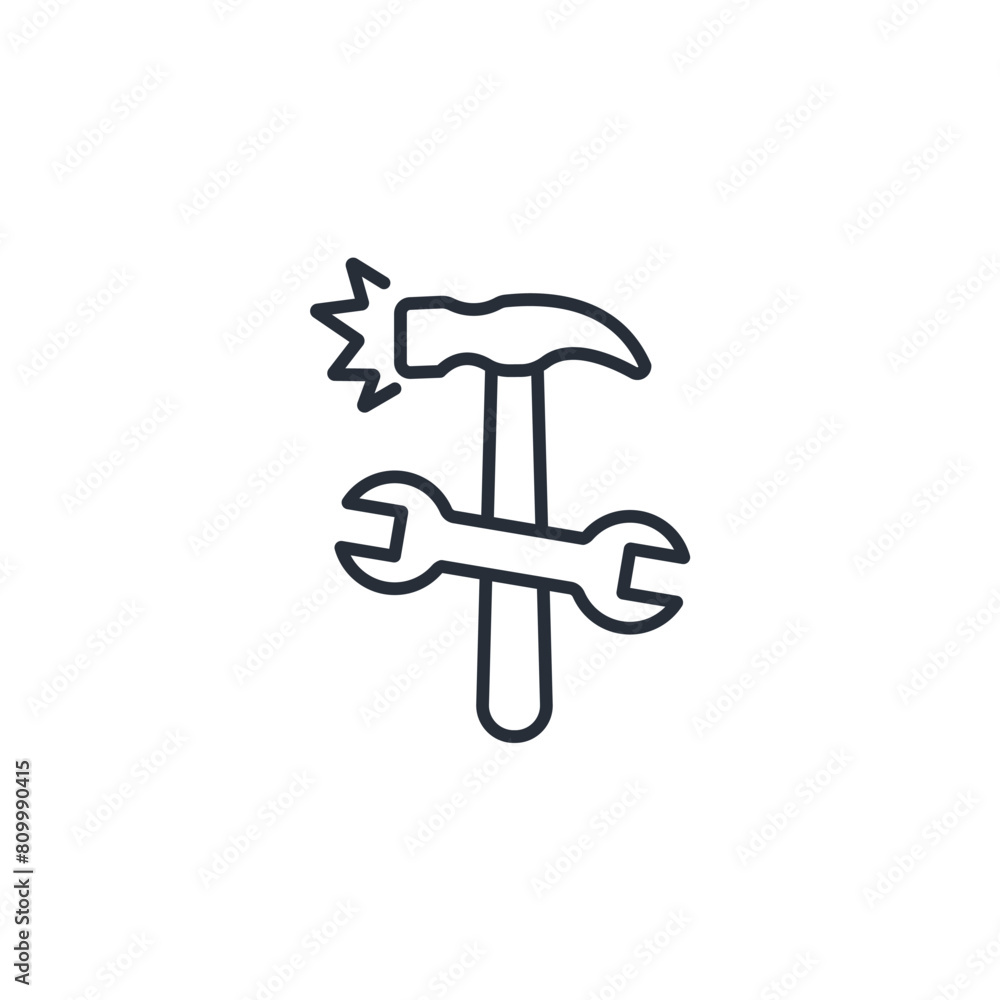 tools icon. vector.Editable stroke.linear style sign for use web design,logo.Symbol illustration. tools icon. vector.Editable stroke.linear style sign for use web design,logo.Symbol illustration.