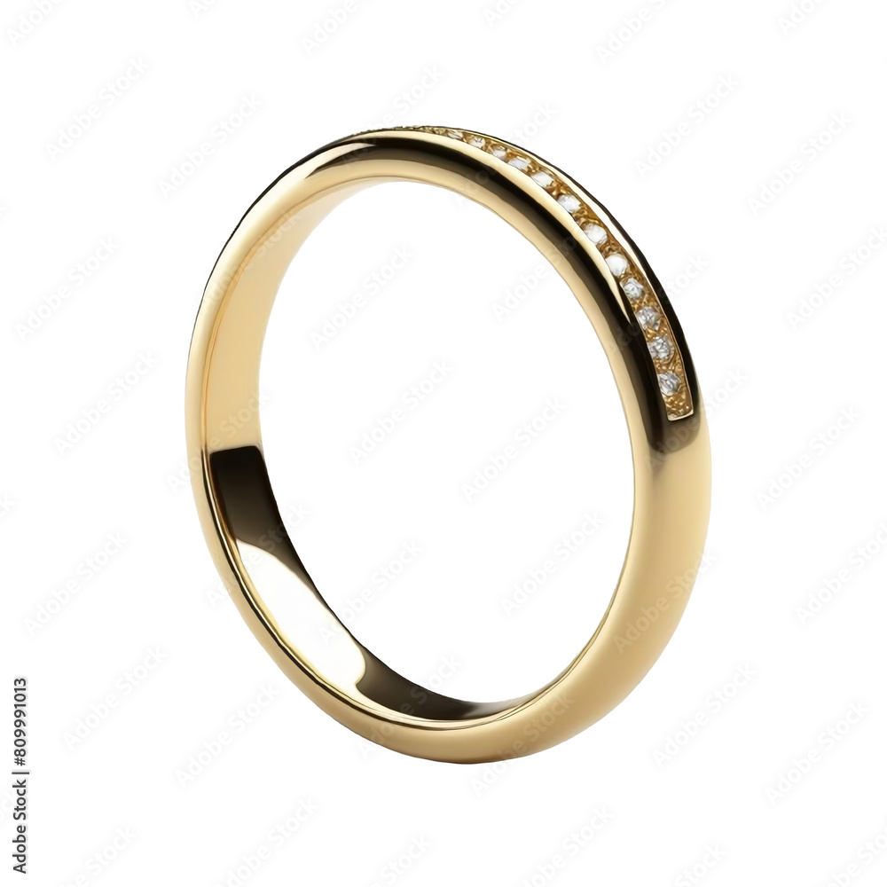 TRANSPARENT PNG ULTRA HD 8K A yellow gold ring adorned with small, symmetrical diamonds on a smooth band. Elegant for both casual and formal wear TRANSPARENT PNG ULTRA HD 8K A yellow gold ring adorned with small, symmetrical diamonds on a smooth band. Elegant for both casual and formal wear
