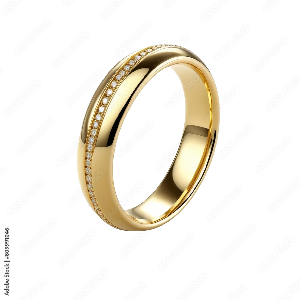 TRANSPARENT PNG ULTRA HD 8K A yellow gold ring adorned with small, symmetrical diamonds on a smooth band. Elegant for both casual and formal wear TRANSPARENT PNG ULTRA HD 8K A yellow gold ring adorned with small, symmetrical diamonds on a smooth band. Elegant for both casual and formal wear