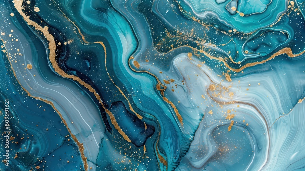 Abstract blue and teal marble texture background Abstract blue and teal marble texture background
