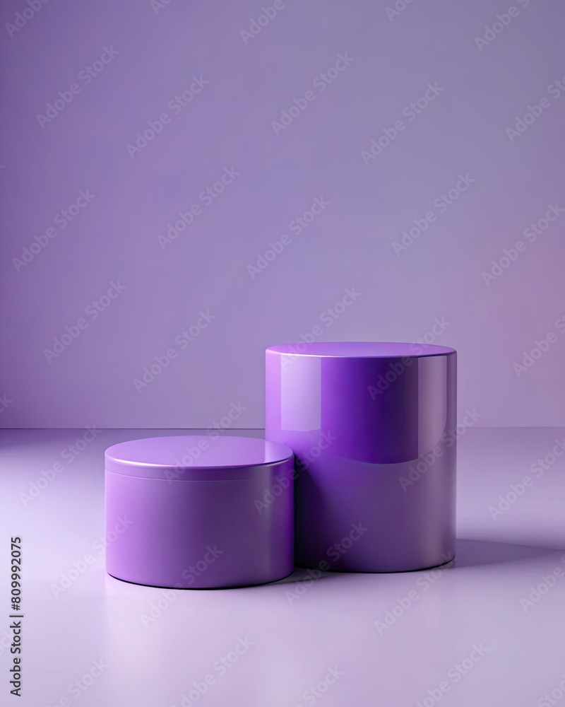 Violet cylinder podium for product presentation. Violet cylinder podium for product presentation.