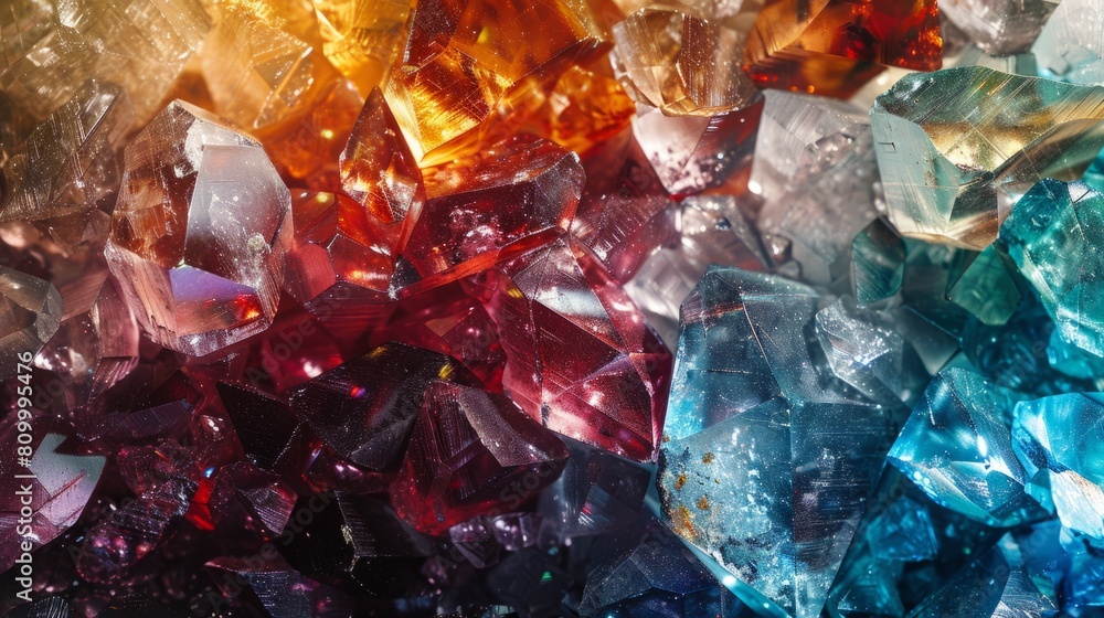 Gemstones in abstract compositions generative ai