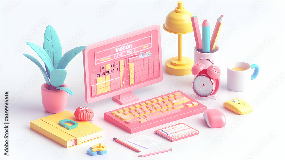 3D cute icon as Money Management for Freelancers concept as An interactive guide or webinar focusing on money management essentials for freelancers including tax preparation and sa 3D cute icon as Money Management for Freelancers concept as An interactive guide or webinar focusing on money management essentials for freelancers including tax preparation and sa