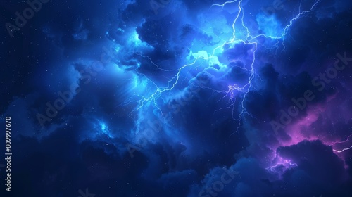 Realistic thunder storm lightning 