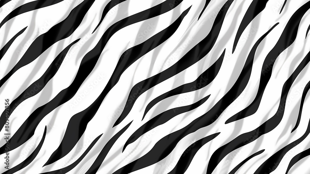 Closeup of rippled black and white zebra flag, seamless loop. 3D rendering Closeup of rippled black and white zebra flag, seamless loop. 3D rendering