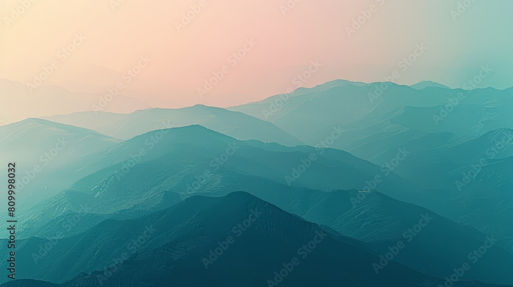   A bird's-eye view image of a mountain range summit