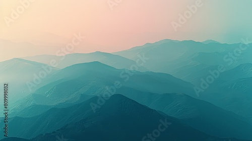   A bird s-eye view image of a mountain range summit