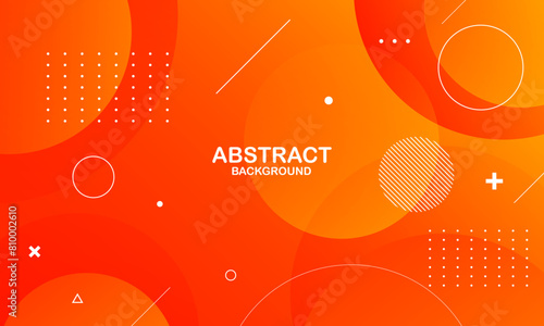 Orange abstract background with circles. Eps10 vector