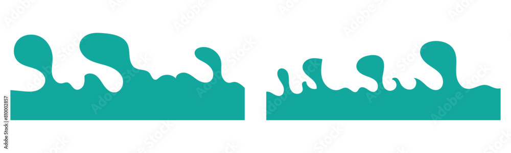Website border and header set with drops, waves, organic and geometric shapes. Isolated vector template for website, app, poster, banner. In eps 10. Website border and header set with drops, waves, organic and geometric shapes. Isolated vector template for website, app, poster, banner. In eps 10.