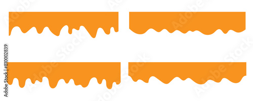 Website border and header set with drops, waves, organic and geometric shapes. Isolated vector template for website, app, poster, banner. In eps 10.