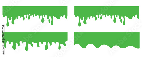 Website border and header set with drops, waves, organic and geometric shapes. Isolated vector template for website, app, poster, banner. In eps 10.