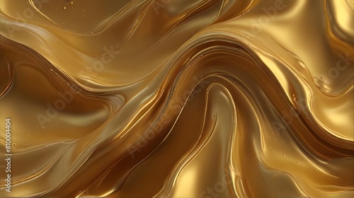 Golden Flow: Abstract 3D Background for Luxe Designs & Metallic Themes,rich, opulent, elegance, texture, glamorous photo