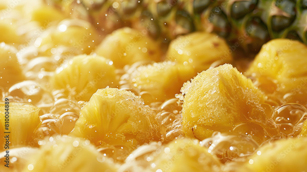 Texture of ice and frozen pineapple background Texture of ice and frozen pineapple background