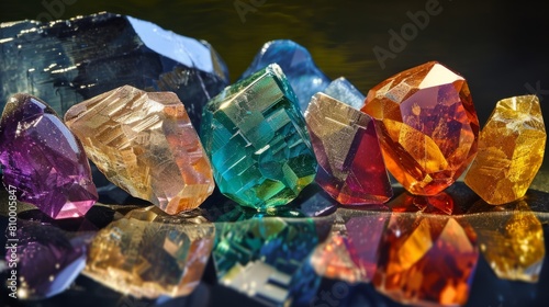 Gemstones with Reflection Effects generative ai © Kelly