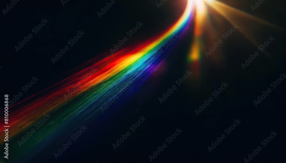 Creative black background with rainbow flare overlay Creative black background with rainbow flare overlay