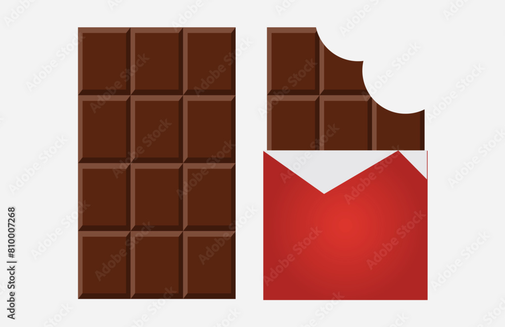 Milk chocolate bar isolated on white background Milk chocolate bar isolated on white background