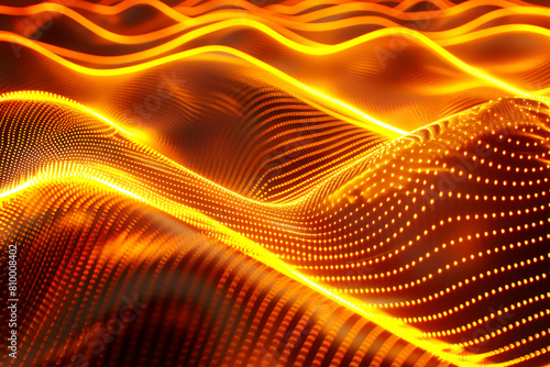Abstract neon golden red background