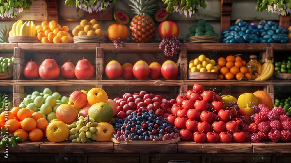 Craft an image of an artisanal fruit store Craft an image of an artisanal fruit store