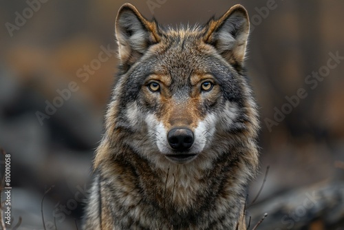 Portrait of a Gray Wolf  Canis lupus 