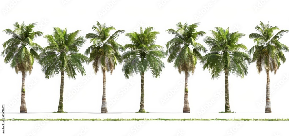 Obraz premium palm trees isolated on white background