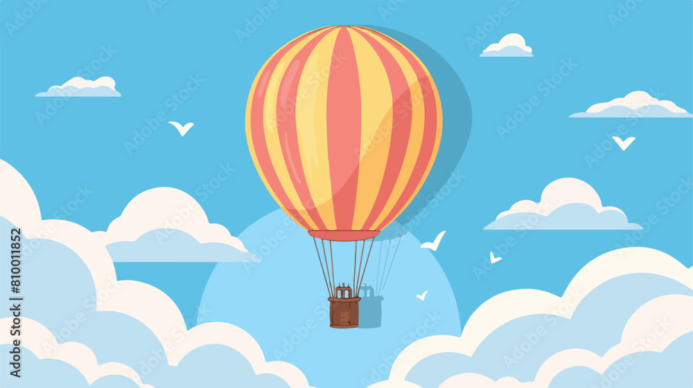hot air balloon Flat vector vector Vector style vector