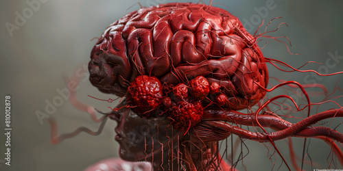 Blood-Infused Brain and Cells, Scarlet Cortex Neurological Composition