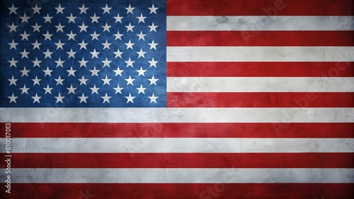 American Flag Background, Straight, Memorial Day, Independence Day Background and Banner