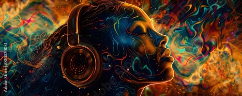 Mesmerizing Digital Artwork of Dub Music s Immersive Groove and Ethereal Ambiance