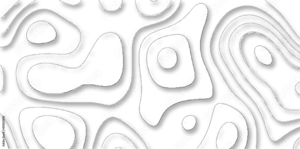 Abstract topographic contours map background, White wave paper curved reliefs abstract background. Topographic line contour map background, geographic grid map. Abstract topographic contours map background, White wave paper curved reliefs abstract background. Topographic line contour map background, geographic grid map.