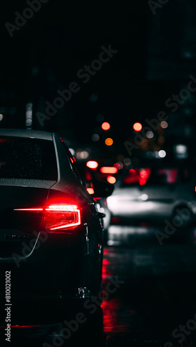 Car light in the city 