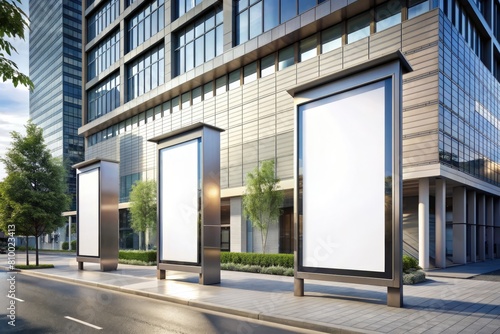 Wallpaper Mural Blank billboards on the city street. Torontodigital.ca