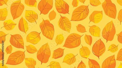 leaf yellow seamless pattern Design background Vector