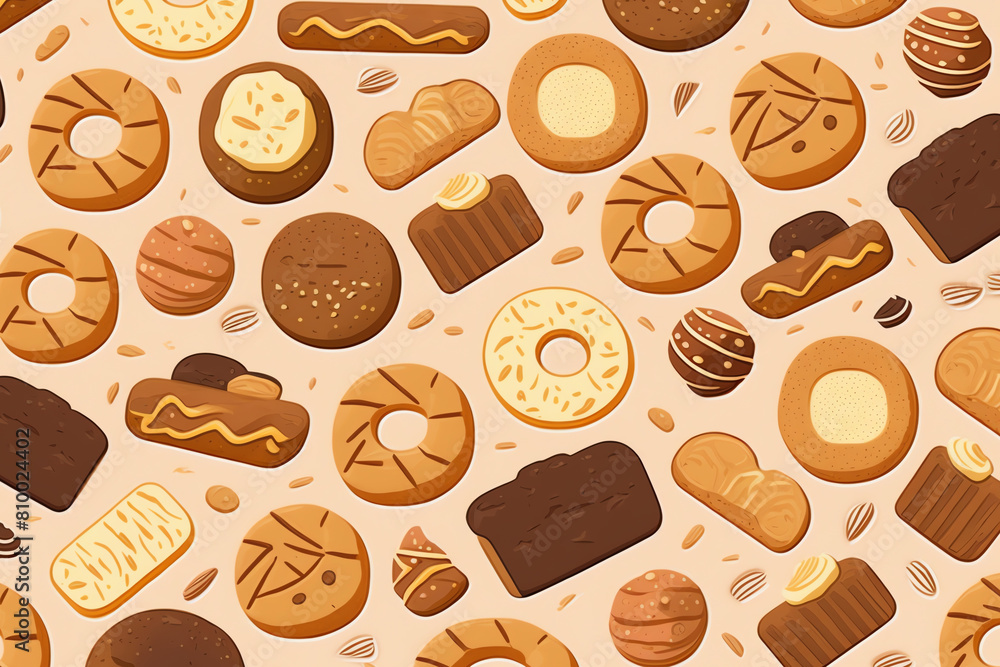Sweet bakery assortment. Food background. Donuts and cookies selection Sweet bakery assortment. Food background. Donuts and cookies selection