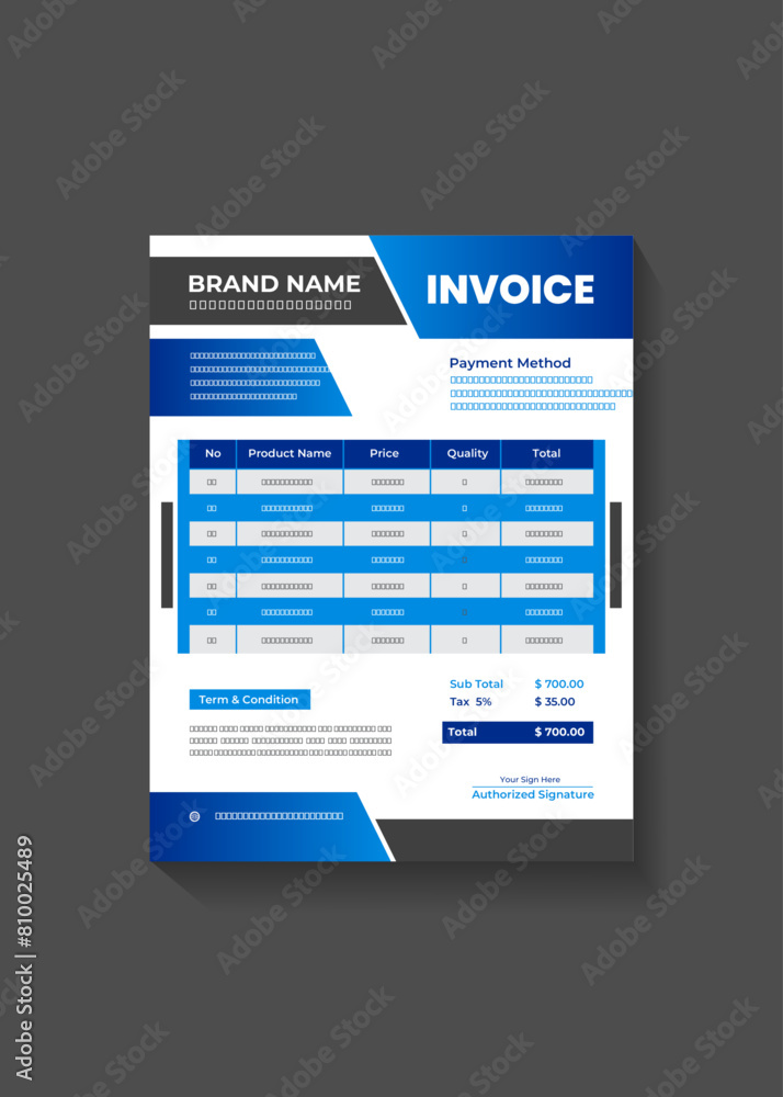 Vector Stylish Minimal Corporate Business Invoice Design Template and Bill Memo. Creative Business Invoice and Business stationery Design Payment Agreement Design. Vector Stylish Minimal Corporate Business Invoice Design Template and Bill Memo. Creative Business Invoice and Business stationery Design Payment Agreement Design.