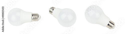 set diode light bulb isolated from background 