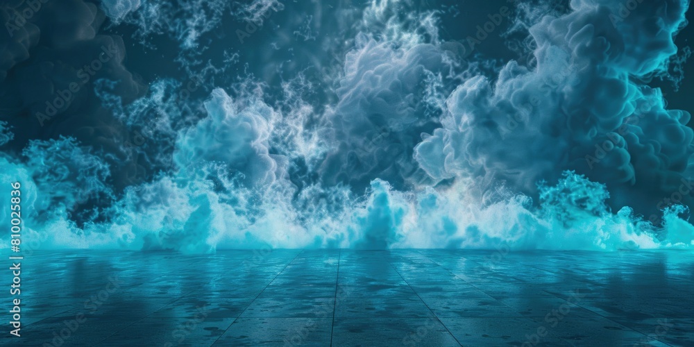 A large room filled with smoke, creating a dramatic atmosphere. Suitable for various themes and concepts A large room filled with smoke, creating a dramatic atmosphere. Suitable for various themes and concepts