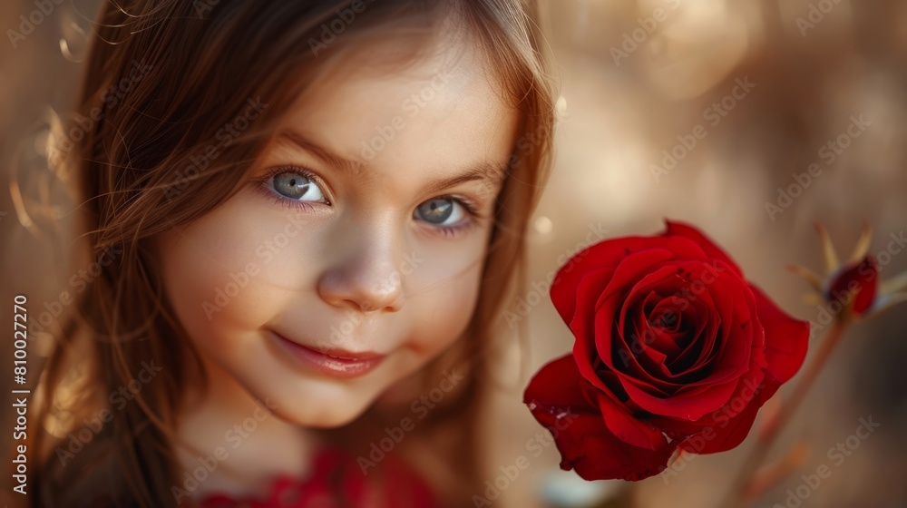 beautiful girl with a red rose in her hand generative ai beautiful girl with a red rose in her hand generative ai