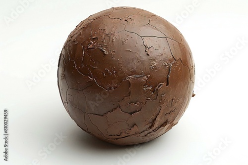 Chocolate ball on a white background, render illustration