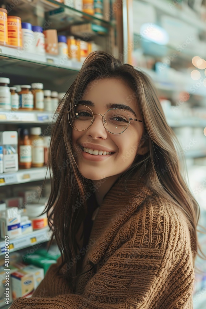 Woman Shopping in Front of Store Shelf
