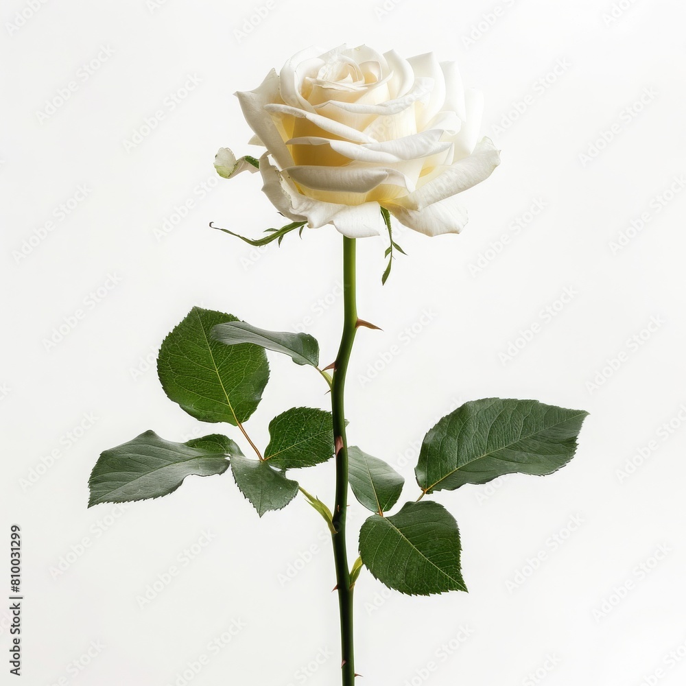 Obraz premium white rose isolated on a white background, cutout, cut-out, birthday, mothers day, wedding, 
