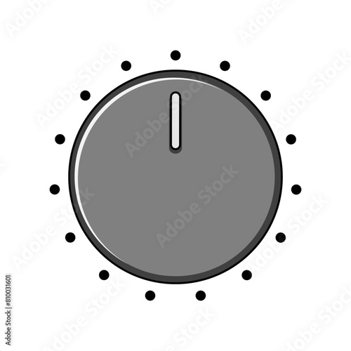 button dial knob cartoon. switch level, round max, control turn button dial knob sign. isolated symbol vector illustration