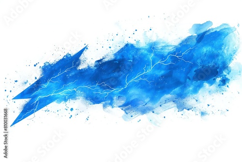 Abstract blue watercolor splash on white background, Texture paper, Vector illustration