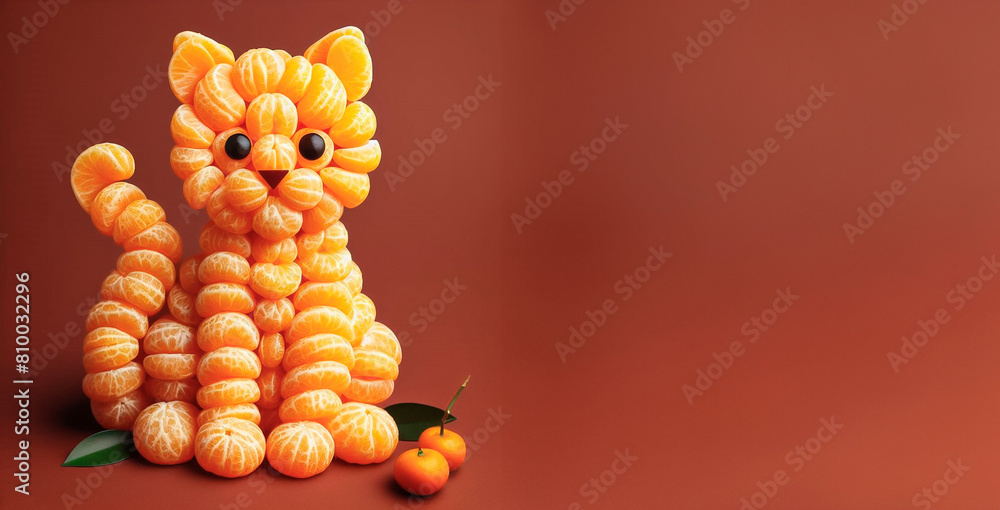 Fototapeta premium close up of a cat of orange