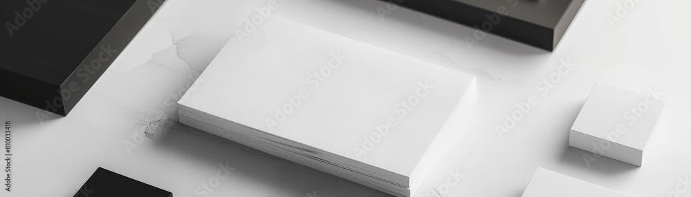 minimalist business card layout on a white wall with a white box in the foreground minimalist business card layout on a white wall with a white box in the foreground