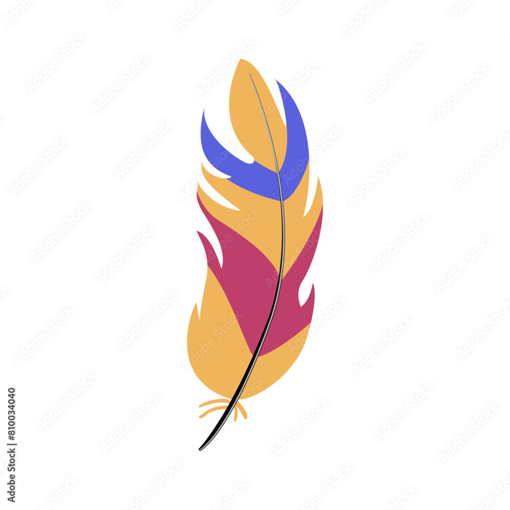 color feather exotic bird cartoon. animal texture, tropical nature, plumage green color feather exotic bird sign. isolated symbol vector illustration color feather exotic bird cartoon. animal texture, tropical nature, plumage green color feather exotic bird sign. isolated symbol vector illustration