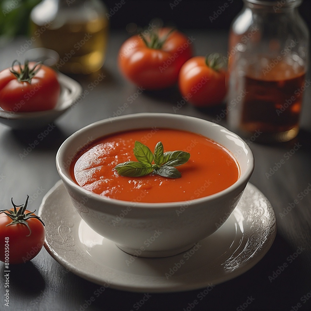 Tomatensuppe. Generative AI Technologie Tomatensuppe. Generative AI Technologie