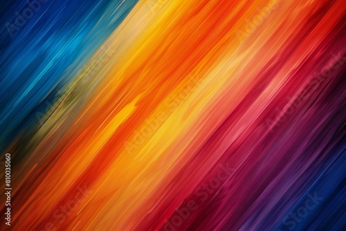 Abstract background with diagonal stripes of red  orange  yellow and blue colors