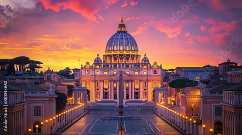 Famous places in Roma  the Vatican City . 8K