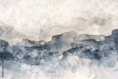 A serene watercolor painting of a sky filled with fluffy clouds. Perfect for backgrounds or nature-themed designs